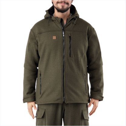 BIG BILL® Hooded Merino Wool Jacket - Green - JKTMER