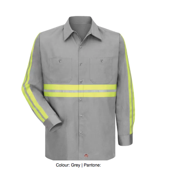 RED KAP® LONG SLEEVE ENHANCED VISIBILITY COTTON WORK SHIRT - SC30EN