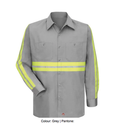 RED KAP® LONG SLEEVE ENHANCED VISIBILITY COTTON WORK SHIRT - SC30EN