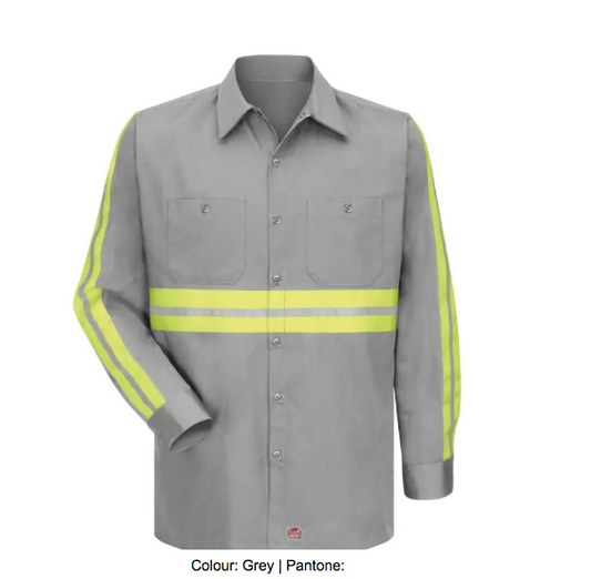 RED KAP® LONG SLEEVE ENHANCED VISIBILITY COTTON WORK SHIRT - SC30EN
