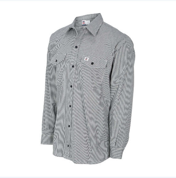 BIG BILL® Hickory Stripe Long-Sleeve Button Shirt - Hickory - 193