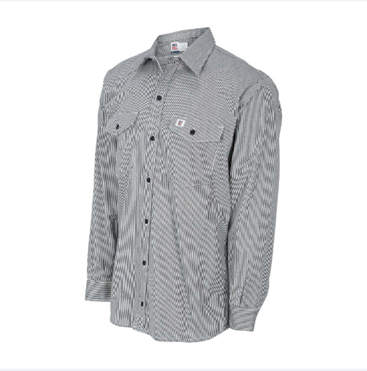 BIG BILL® Hickory Stripe Long-Sleeve Button Shirt - Hickory - 193
