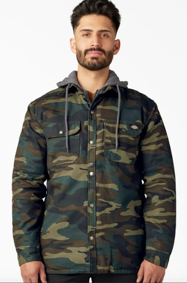 Dickies Water Repellent Duck Hooded Shirt Jacket