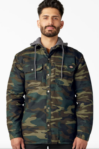 Dickies Water Repellent Duck Hooded Shirt Jacket