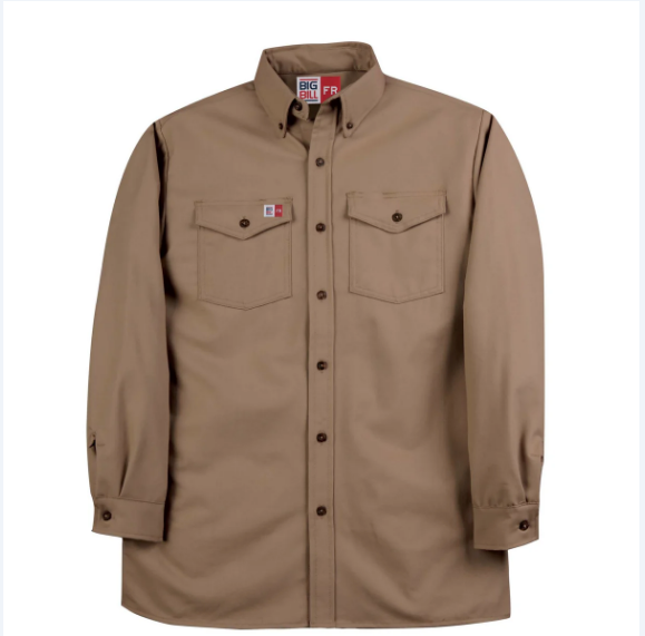 Big Bill® Flame Resistant Button-Down Industrial Work Shirt - 147BDUS7