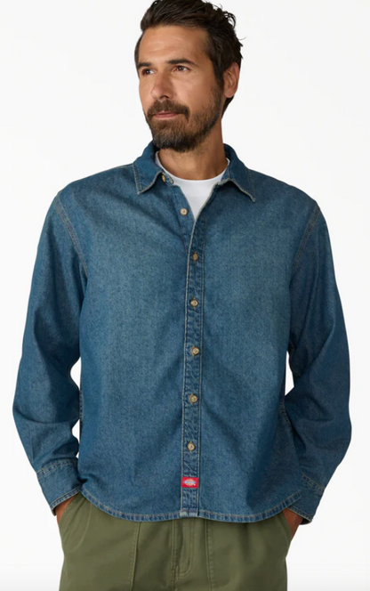 Dickies Lightweight Long Sleeve Denim Shirt