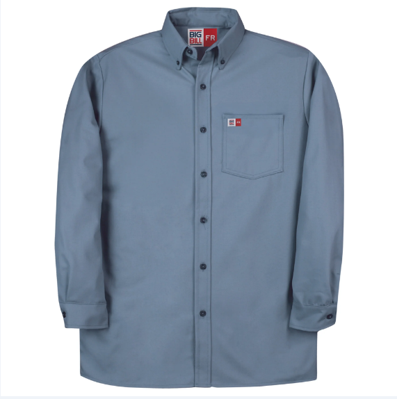 BIG BILL® Flame Resistant Button-Down Work Shirt - Light Blue - 146BDUS7