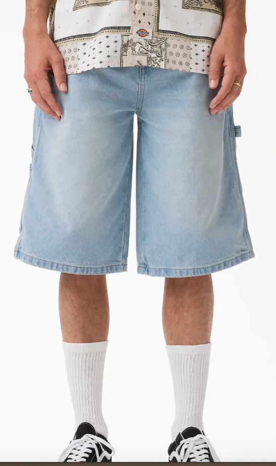 Dickies Worn In Relaxed Carpenter Denim Shorts, 13"