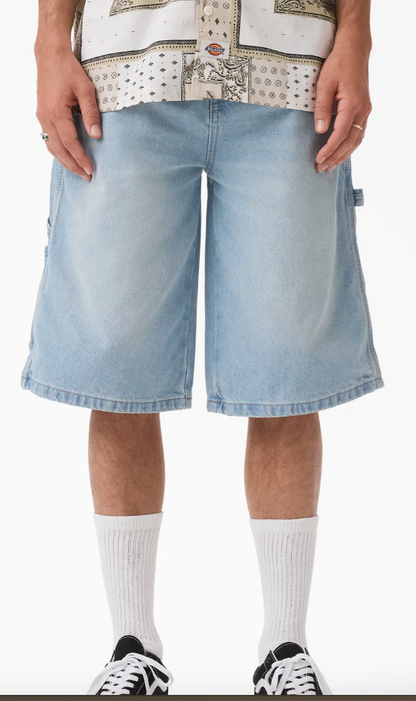 Dickies Worn In Relaxed Carpenter Denim Shorts, 13"