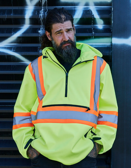Forcefield Hi Vis Safety Anorak Pullover Softshell 023-EN178