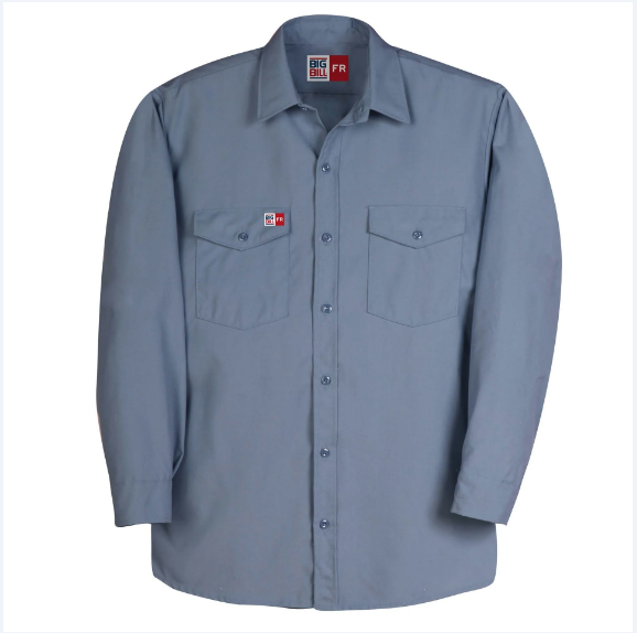 Big Bill®   Flame Resistant Molten Metal Splash Resistant Shirt - Medium Blue - TX290VX6