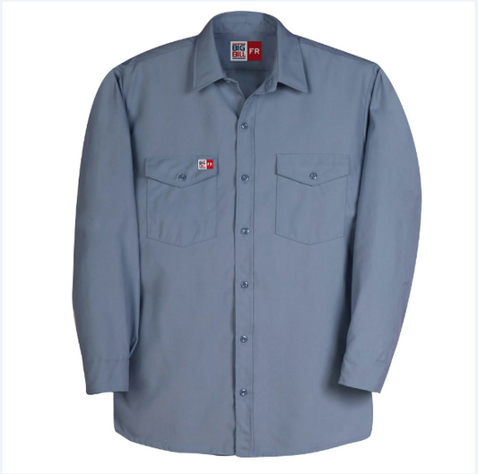 Big Bill®   Flame Resistant Molten Metal Splash Resistant Shirt - Medium Blue - TX290VX6
