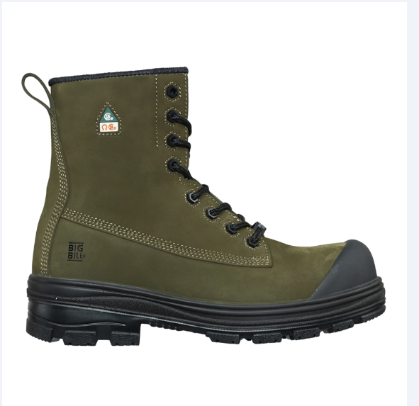 Big Bill® Men’s Original Metal Free Work Boots 8" - Military Olive Green - BB504