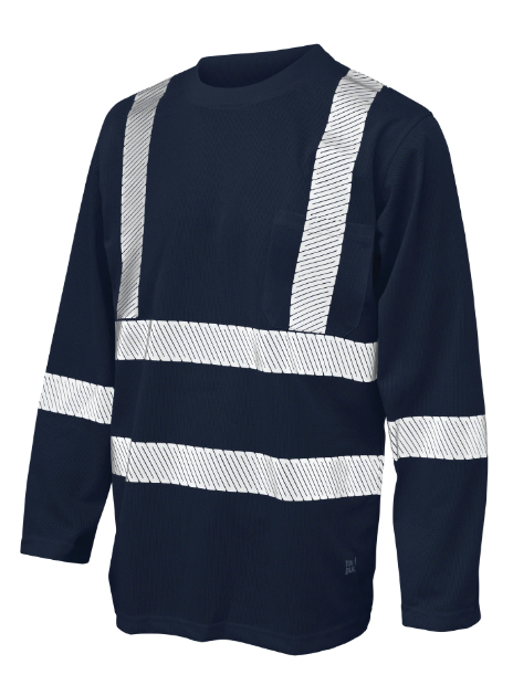 TOUGH DUCK MICRO MESH LONG-SLEEVE SAFETY T-SHIRT WITH POCKET - ST08