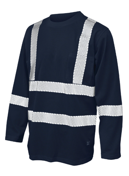 TOUGH DUCK MICRO MESH LONG-SLEEVE SAFETY T-SHIRT WITH POCKET - ST08