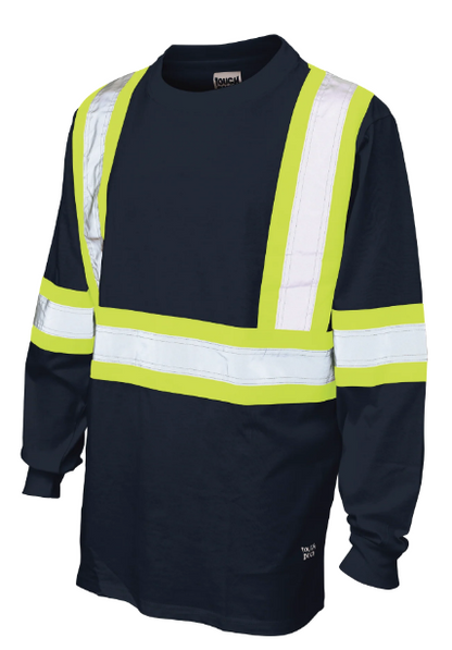 TOUGH DUCK  COTTON JERSEY LONG-SLEEVE SAFETY T-SHIRT - ST21