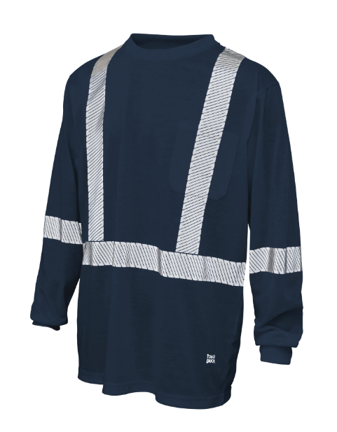 TOUGH DUCK POLYESTER JERSEY LONG-SLEEVE SAFETY T-SHIRT - ST22