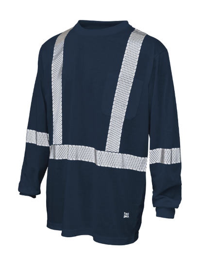 TOUGH DUCK POLYESTER JERSEY LONG-SLEEVE SAFETY T-SHIRT - ST22