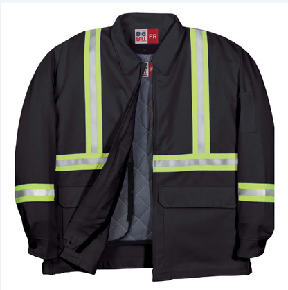 Big Bill® Westex® UltraSoft® Zip-in/Zip-out Flame Resistant Jacket with Reflective Tape - CL345US9