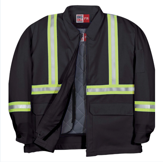 Big Bill® Westex® UltraSoft® Zip-in/Zip-out Flame Resistant Jacket with Reflective Tape - CL345US9