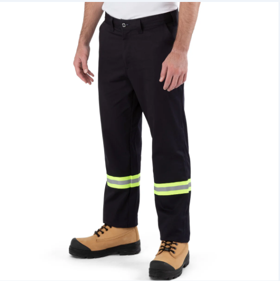 BIG BILL® 100% Cotton Industrial Work Pants with Reflective Tape - Navy - RT1900