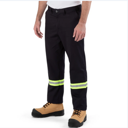BIG BILL® 100% Cotton Industrial Work Pants with Reflective Tape - Navy - RT1900