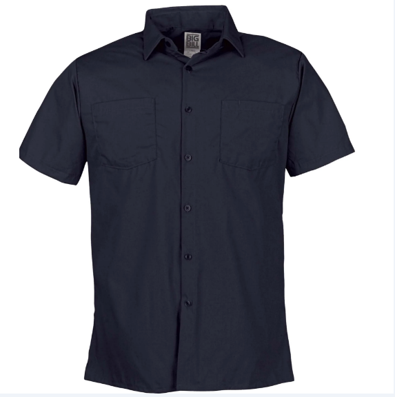 BIG BILL® Lightweight Poplin Short-Sleeve Industrial Work Shirt - 130