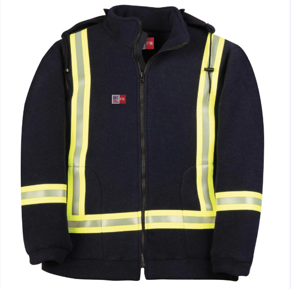Big Bill® Flame Resistant Fleece Jacket Liner with Reflective Tape - Navy - BK460PTF