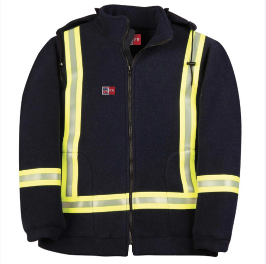 Big Bill® Flame Resistant Fleece Jacket Liner with Reflective Tape - Navy - BK460PTF