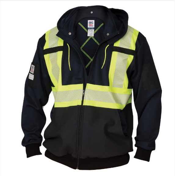 BIG BILL® High Visibility Zip-Front Hoodie with Reflective Material - RT37HVF7