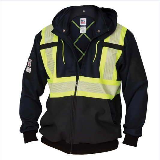 BIG BILL® High Visibility Zip-Front Hoodie with Reflective Material - RT37HVF7