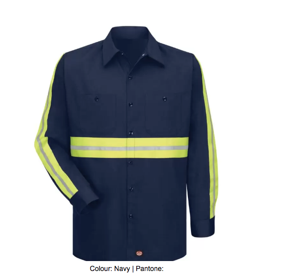 RED KAP® LONG SLEEVE ENHANCED VISIBILITY COTTON WORK SHIRT - SC30EN