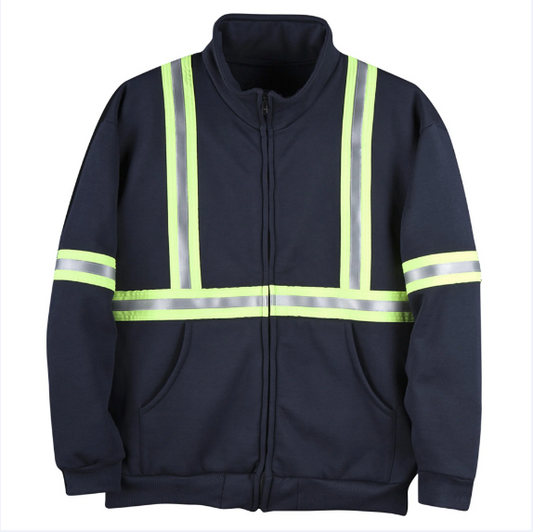 Big Bill® Wind Resistant Flame Resistant Zip-Up Sweatshirt - Navy - DW35NK8