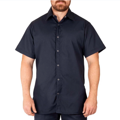 BIG BILL® Short Sleeve Pocketless Work Shirt - Navy - 105CS