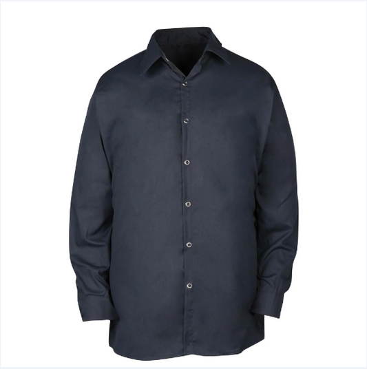 BIG BILL® Long Sleeve Pocketless Work Shirt - Navy - 105S