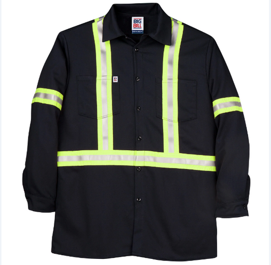 BIG BILL® Industrial Work Shirt with Reflective Tape - Navy - 235BF