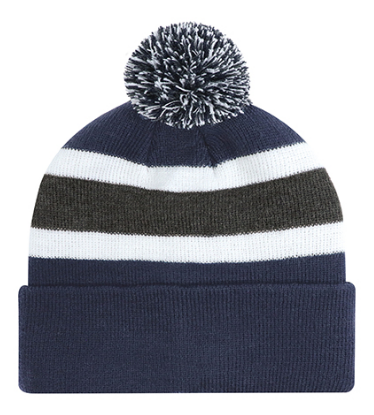 AJM Acrylic Cuff Toque (Pom Pom 8cm) - 9S243M