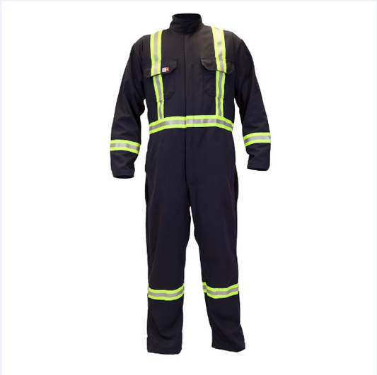 Big Bill® High-Visibility Flame Resistant Heavy-Duty Welder's Coverall - Navy - 415W11