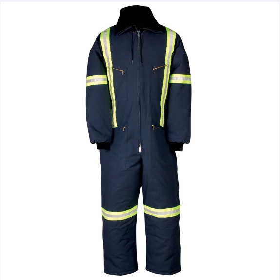 BIG BILL®   Duck Insulated Coverall with Reflective Tape - Navy - 804RT