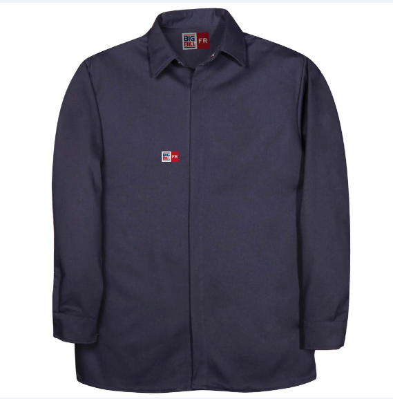 Big Bill® Flame Resistant Food Processing Shirt - Navy - 105SUS7