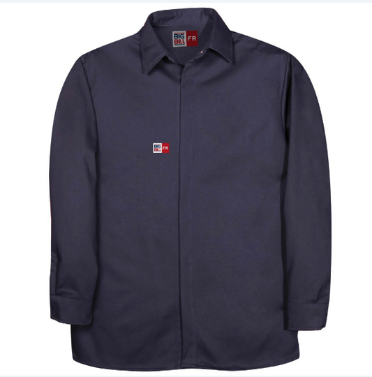 Big Bill® Flame Resistant Food Processing Shirt - Navy - 105SUS7