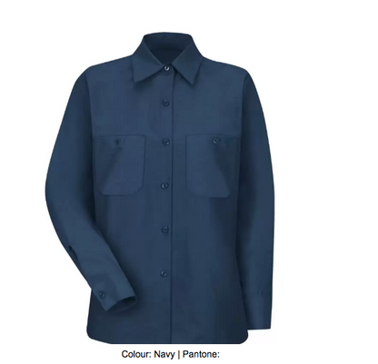 RED KAP® INDUSTRIAL LONG SLEEVE LADIES' WORK SHIRT - SP13
