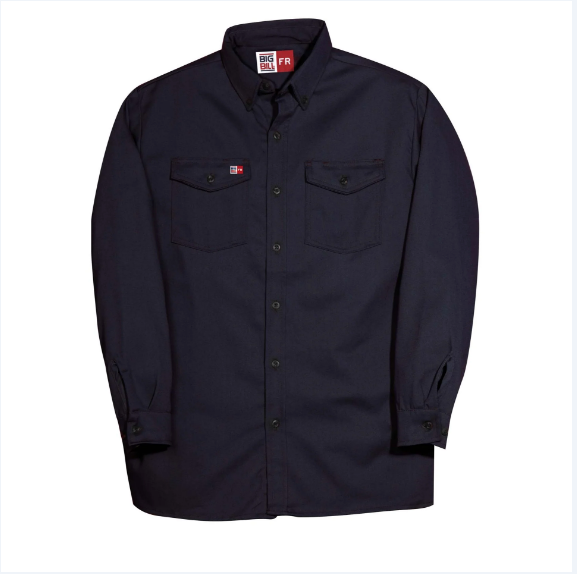 Big Bill® Flame Resistant Westex DH® Button Down Shirt - Navy - 147BDTS7
