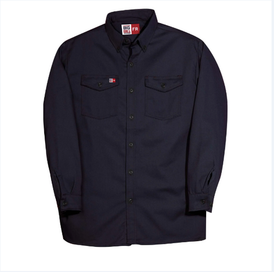 Big Bill® Flame Resistant Westex DH® Button Down Shirt - Navy - 147BDTS7