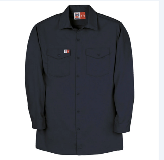 Big Bill® Molten Metal Splash Resistant Flame Resistant Shirt - Navy -  TX290VX8