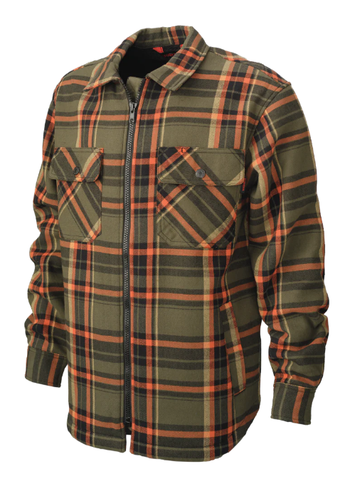 TOUGH DUCK SHERPA-BONDED FLANNEL JAC-SHIRT - WS15