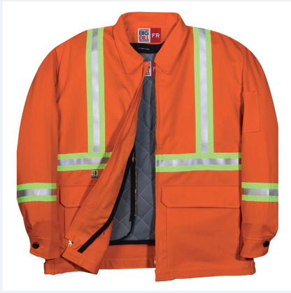 Big Bill® Westex® UltraSoft® Zip-in/Zip-out Flame Resistant Jacket with Reflective Tape - CL345US9