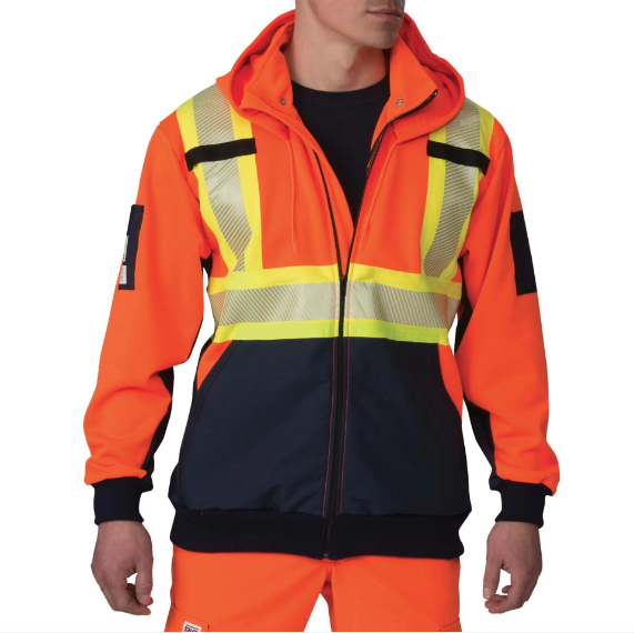 BIG BILL® High Visibility Zip-Front Hoodie with Reflective Material - RT37HVF7