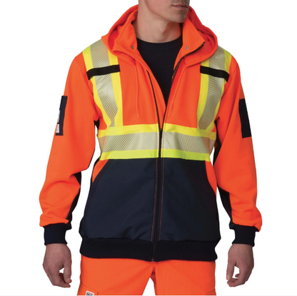 BIG BILL® High Visibility Zip-Front Hoodie with Reflective Material - RT37HVF7