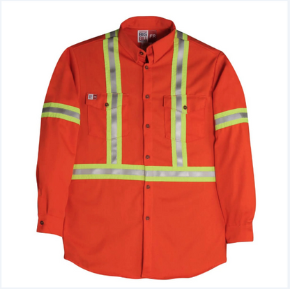 Big Bill®   Flashtrap® Ventilated Flame Resistant Shirt with Reflective Tape - 1115US7